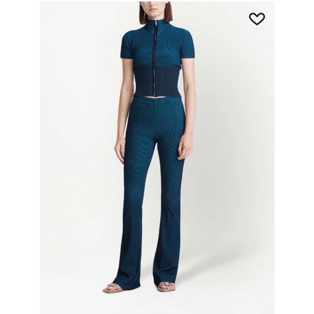 💰LAST CHANCE Dion Lee Angled Rib Pant Black/Petrol